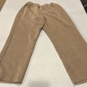 Alfred Dunner Women's Beige Corduroy Trousers